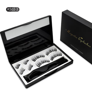 Double magnetic 8-piece magnetic false eyelash set