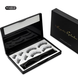 Double magnetic 8-piece magnetic false eyelash set